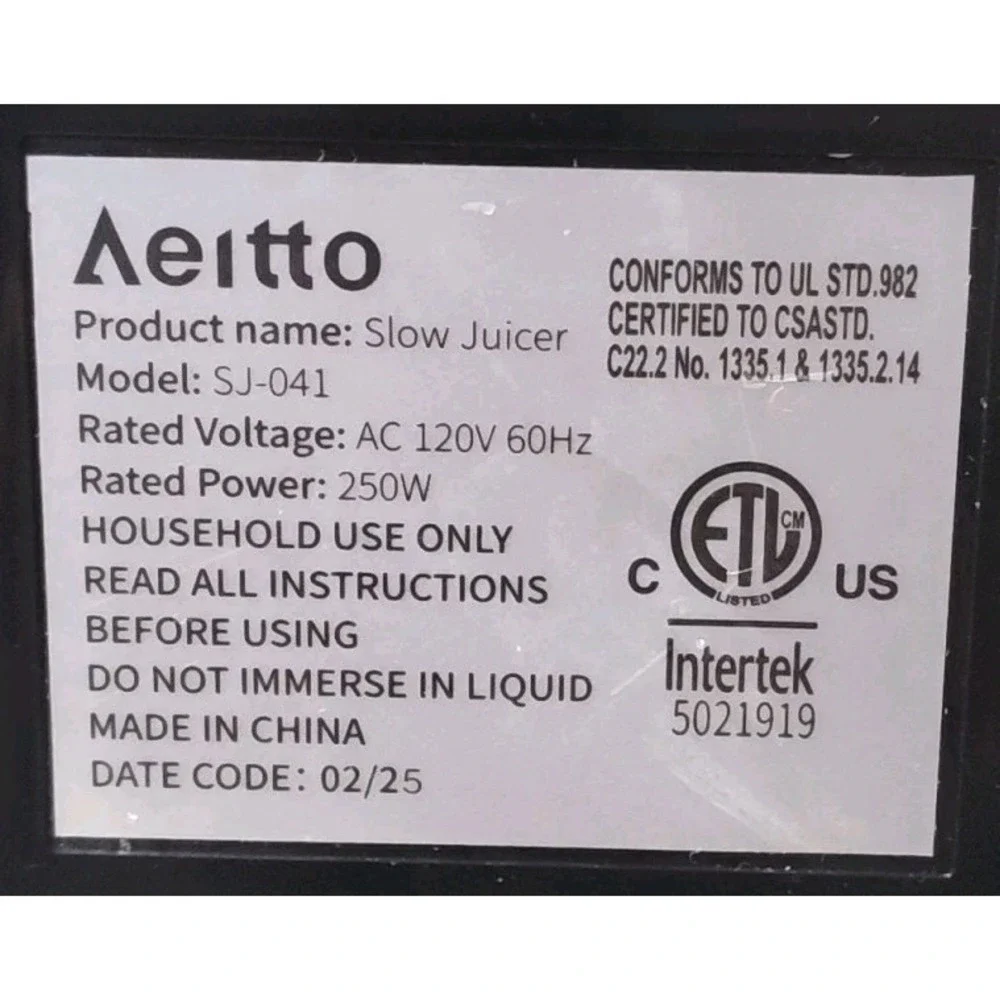 Aeitto SJ-041 Juicer Machine with 5.3